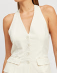 Emory Park Button Down Halter Vest