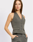 Emory Park Button Down Halter Vest