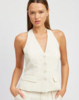 Emory Park Button Down Halter Vest