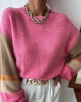 Color Block Knit Sweater