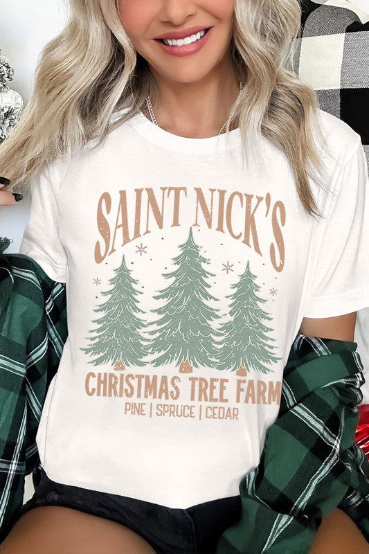 Saint Nick&#39;s Christmas Tree Farm Graphic Tee