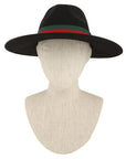 GO Charm with Stripe Band Fedora Hat