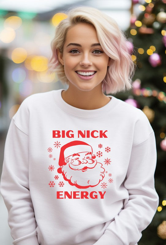 Plus Big Nick Energy Graphic Premium Crewneck Sweatshirt