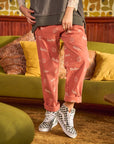 Jade By Jane Smiley Face Pattern Baggy Casual Pants