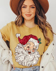 Faux Sequin Santa Graphic Tee