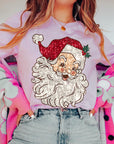 Faux Sequin Santa Graphic Tee