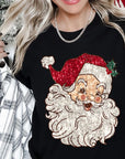 Faux Sequin Santa Graphic Tee