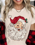 Faux Sequin Santa Graphic Tee