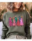 Christmas Trees Unisex Fleece Sweatshirt