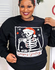 Skeleton Season's Greetings Graphic LS T-Shirt