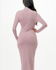 La Scala Criss Cross Long Sleeve Midi Dress