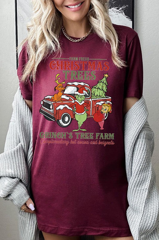 Grinch&#39;s Tree Farm Unisex Short Sleeve Graphic Tee