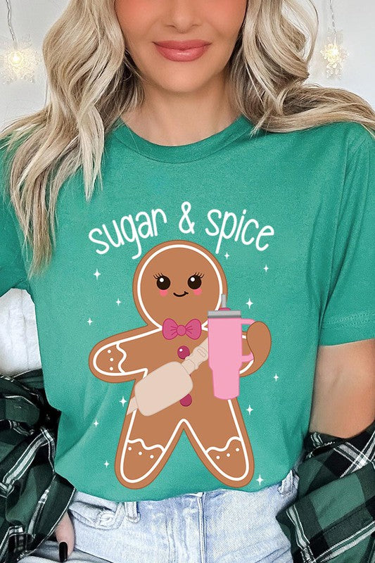 Sugar &amp; Spice Gingerbread Christmas Short Sleeve Graphic Tee