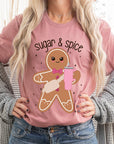 Sugar & Spice Gingerbread Christmas Short Sleeve Graphic Tee
