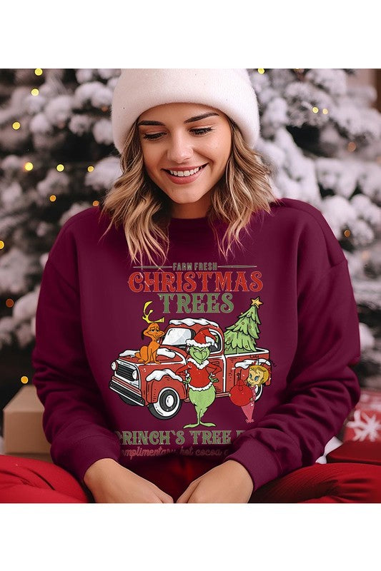 Grinch&#39;s Christmas Tree Farm Crewneck Sweatshirt