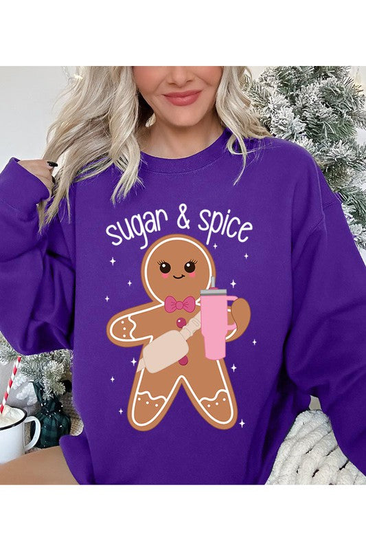 Sugar &amp; Spice Gingerbread Christmas Unisex Fleece Sweatshirt