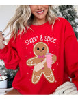 Sugar & Spice Gingerbread Christmas Unisex Fleece Sweatshirt