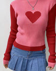 Ribbed Heart Sweater