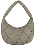 Ecostitch Puffy Woven Hobo Shoulder Bag