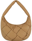 Ecostitch Puffy Woven Hobo Shoulder Bag