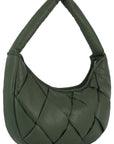 Ecostitch Puffy Woven Hobo Shoulder Bag