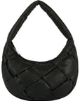 Ecostitch Puffy Woven Hobo Shoulder Bag