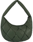 Ecostitch Puffy Woven Hobo Shoulder Bag