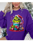 Giggling Grinch Unisex Fleece Graphic Sweatshirt