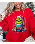 Giggling Grinch Unisex Fleece Graphic Sweatshirt