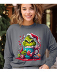 Giggling Grinch Unisex Fleece Graphic Sweatshirt