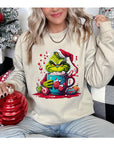 Giggling Grinch Unisex Fleece Graphic Sweatshirt