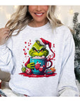 Giggling Grinch Unisex Fleece Graphic Sweatshirt