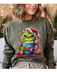 Giggling Grinch Unisex Fleece Graphic Sweatshirt