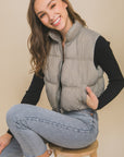 Love Tree High Neck Puffer Vest