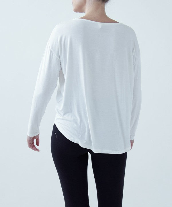 Fabina Bamboo Dolman Long Sleeve Top