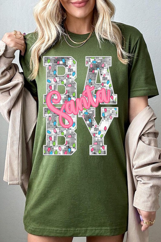 Santa Baby Sequin Graphic Tee