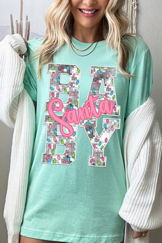 Santa Baby Sequin Graphic Tee