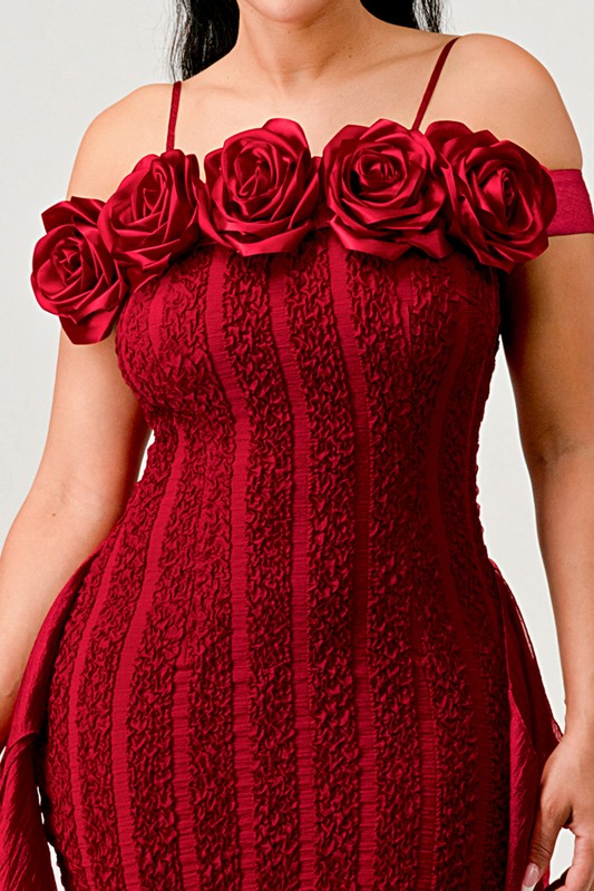 Athina Enchanting Rose Off-Shoulder Dress