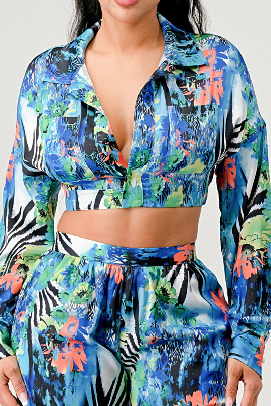 Athina Tropical Mirage Palazzo Set