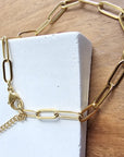 Luxe Gold Paperclip Bracelet