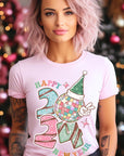 Happy New Year 2024 Disco Ball Graphic Tee