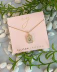 Initial Deco Open Locket Pendant Necklace