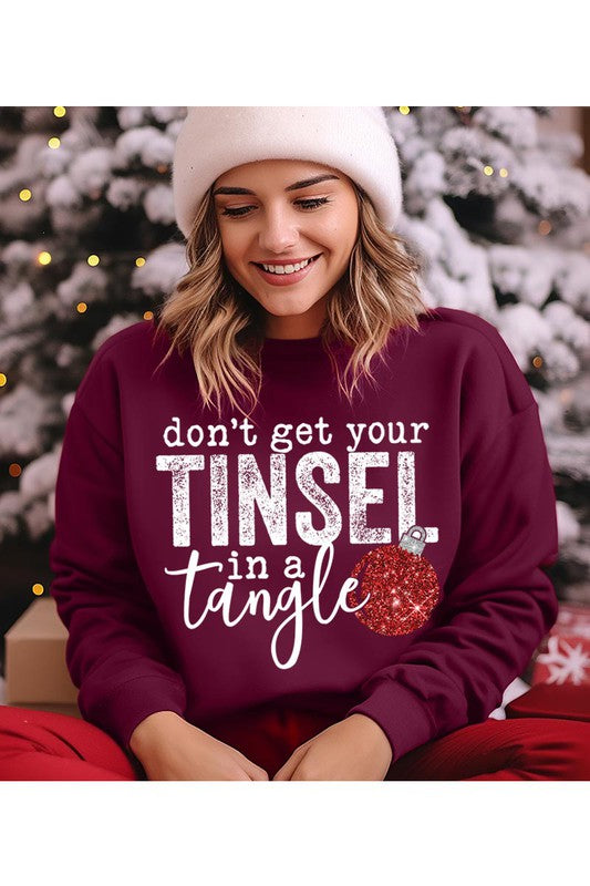 Don&#39;t Get Your Tinsel in a Tangle Graphic Sweatshirt