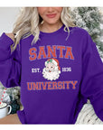 Santa University Christmas Unisex Fleece Graphic Sweatshirt