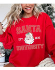 Santa University Christmas Unisex Fleece Graphic Sweatshirt