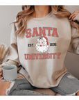 Santa University Christmas Unisex Fleece Graphic Sweatshirt