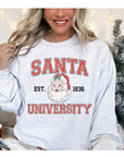 Santa University Christmas Unisex Fleece Graphic Sweatshirt