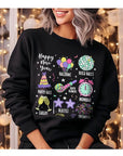 Happy 2024 Disco Ball Unisex Fleece Sweatshirt