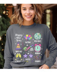 Happy 2024 Disco Ball Unisex Fleece Sweatshirt