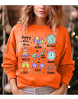 Happy 2024 Disco Ball Unisex Fleece Sweatshirt